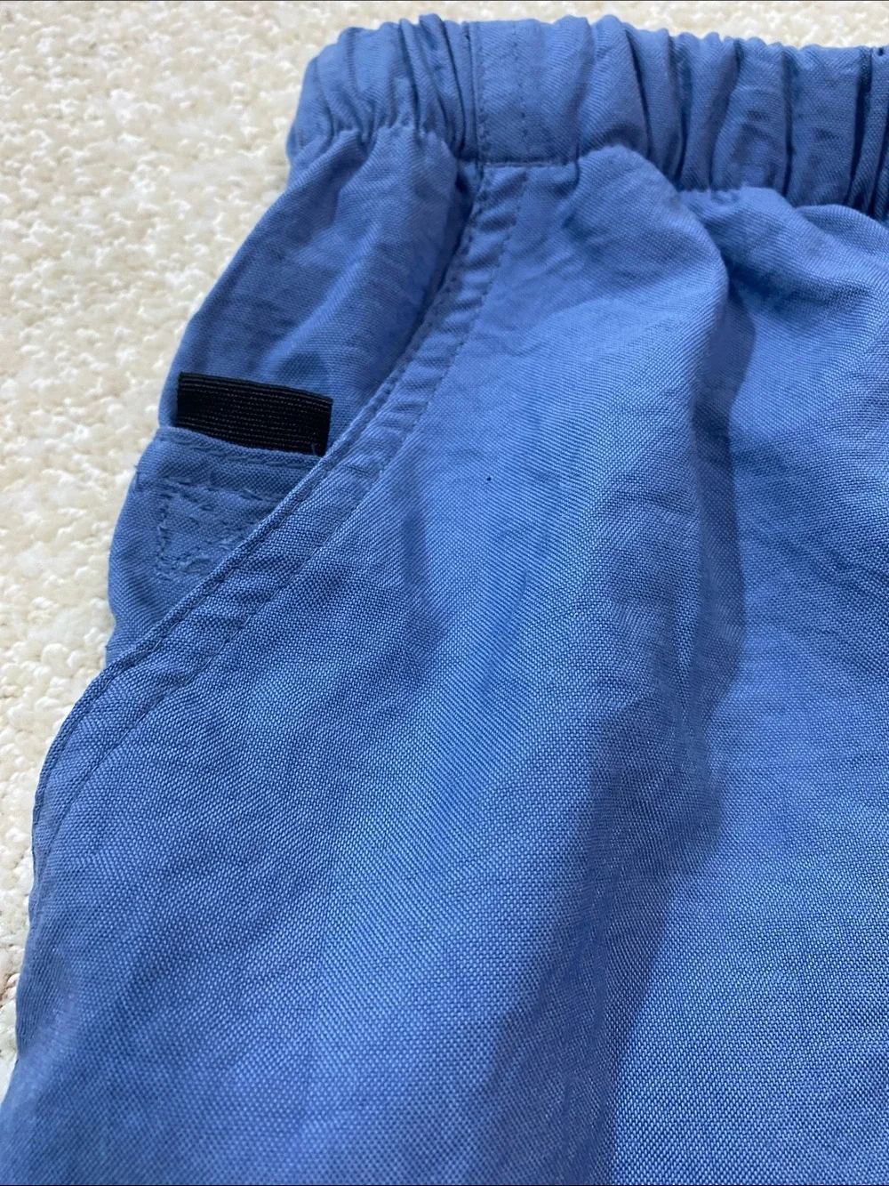 Prospirit Men's Navy Blue Cargo Pants with Elastic Waist Size M 100% Nylon